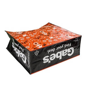 Sac fourre-tout en polypropylène laminé imprimé avec logo personnalisé, sac de shopping tissé en PP imprimé à l'écran, article promotionnel - Product Image 3