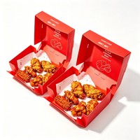 Boîte à nuggets de poulet en matériau alimentaire de qualité supérieure, personnalisable, emballage pour services alimentaires, emballage à emporter, boîte en papier