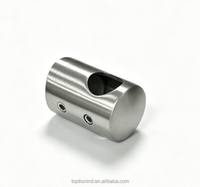 Connecteur de barre transversale en acier inoxydable pour tube, support de barre transversale ronde, entretoise de garde-corps en verre