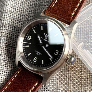 Tandorio นำร่อง36มม. NH35 PT5000,นาฬิกาสำหรับผู้ชายและผู้หญิงกันน้ำ200เมตรสายหนังกระจกแซฟไฟร์ Relogio - Product Image 5