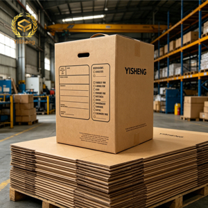 Caja <span class=keywords><strong>de</strong></span> Cartón Corrugado Resistente, Caja <span class=keywords><strong>de</strong></span> Cartón Corrugado <span class=keywords><strong>de</strong></span> Gran Tamaño, Resistente a Impactos, Plegable, <span class=keywords><strong>para</strong></span> Logística y <span class=keywords><strong>Mudanzas</strong></span> - Product Image 1