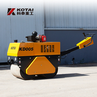 Compacteur à double tambour portatif KOTAI KD005, moteur Changfa, puissance 4 kW, faible coût d'entretien pour le compactage du sol et de l'asphalte