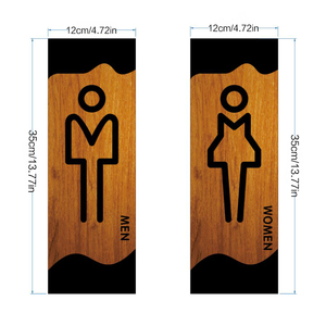 Acrylique toilettes toilettes porte signe auto-adhésif <span class=keywords><strong>WC</strong></span> hommes femmes salle de bain signe <span class=keywords><strong>plaque</strong></span> - Product Image 5