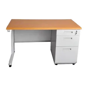 Multi-utility wooden desktop metal frame office drawing desks topchina furniture