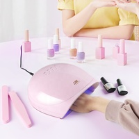 Kit de démarrage pour ongles en gel SML, lampe UV LED SML, vernis à ongles en gel assortis, fournitures de manucure, kit complet pour nail art à domicile, coffret cadeau