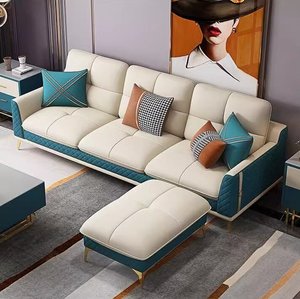 Divano in Pelle di Lusso Americano per Piccoli Appartamenti, Combinazione Semplice ed Elegante Personalizzabile per Soggiorno - Product Image 5