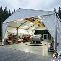 Tente d'entrepôt industrielle durable en bâche PVC, bâtiment temporaire pour les secours en cas de catastrophe