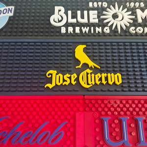 Customizable Rubber Bar Mat PVC <b>Silicone</b> Spill Mat Bar Runner Pub Rail Mat Drip Tray Non Slip Countertop <b>Pad</b> with Logo - Product Image 5
