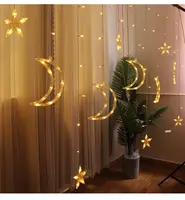 إضاءة نجمية متلالئة بالسقف, إضاءة نجمية متلالئة بمصابيح ليد لحفلات الزفاف وحفلات رمضان ، ستارة ديكور لأعياد الميلاد المجيد