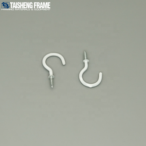 Accessoires pour cadres photo en fer Taisheng : Crochets en forme de point d'interrogation, crochets à tasse et vis à œil, avec revêtement en caoutchouc et finition électroplaquée, 55x28.3mm - Product Image 6