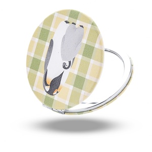 Wholesale Promotional Gift Custom Cute Logo Round Shape PU Leather Sublimation Makeup <b>Mirror</b> - Product Image 4