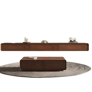 Wall-Mounted Luxury Solid Wood Modern <strong>TV</strong> Stand Living Room Small Apartments Narrow Design Ultra-Slim <strong>Floating</strong> Minimalist <strong>Unit</strong> - Product Image 3