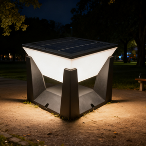 Moderno IP65 impermeable LED linterna <span class=keywords><strong>Solar</strong></span> blanco cálido al aire libre Pilar luz para jardín patio <span class=keywords><strong>Panel</strong></span> <span class=keywords><strong>Solar</strong></span> alimentado - Product Image 1