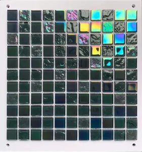 Gạch men hồ bơi Gạch Mosaic Tây Ban Nha dải óng ánh ThủY Tinh Hồ bơi gạch khảm hoa mẫu thủy tinh