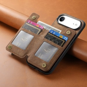 Ví da đựng thẻ, điện thoại di động, dành cho iPhone 17, có khe đựng thẻ, ốp lưng da cho iPhone 13, 14, 15, 16, 17 Pro - Product Image 4