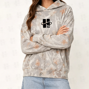 Custom High Quality Full Print Women Hooded Pullover Custom Logo Design Autumn Wear Oversized Tree Camo Hoodie Wholesale - Product Image 2