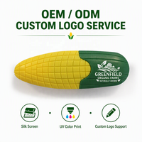 Flash Drive USB 2.0 Bentuk Jagung Logo Kustom Plastik 8GB-64GB Garansi 3 Tahun Baru untuk Hadiah Promosi Pertanian