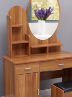 Coiffeuse en bois avec miroir et tiroirs, bureau de maquillage moderne avec rangement pour chambre à coucher, mobilier de maison