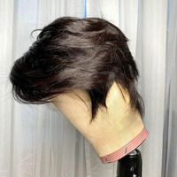 Perruques coupe pixie, perruques à fermeture en dentelle 13x4, cheveux humains pré-épilés, cheveux vierges brésiliens, perruques en dentelle sans colle, perruques droites pour femmes
