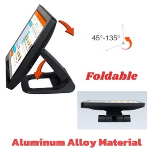 Chất lượng cao 15/15 6 inch nhôm có thể gập lại <span class=keywords><strong>POS</strong></span> cảm ứng điện dung màn hình phần mềm miễn phí tùy chọn MSR Màn hình kép tiền mặt đăng ký <span class=keywords><strong>POS</strong></span> - Product Image 3