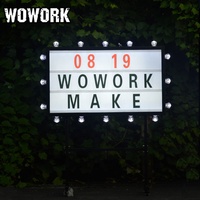 WOWORK 2026 - Caja de Luz Grande para Interiores y Exteriores con Letras del Alfabeto para Decoración de Bodas y Fiestas, Alquiler