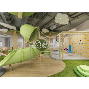 Moetry Forest Themed Indoor Playground Equipment Estructura de juego de espuma de madera <span class=keywords><strong>para</strong></span> niños Play Cafe Restaurant Montessori School-Eco - Product Image 4