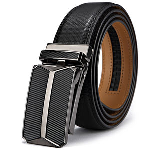 حزام رجالي من الجلد الطبيعي بتصميم عصري قابل للتخصيص بالجملة، مع إبزيم من السبائك، قابل للتعديل/مقاوم للماء - Product Image 2