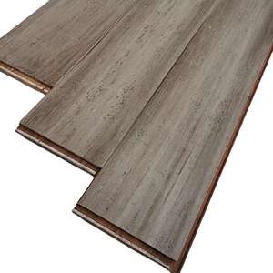 Suelo de Bambú Sólido Ecológico de 12 mm, Diseño Moderno Tejido, Acabado Liso, Instalación Flotante/Sin Pegamento, para Sala de Estar - Product Image 1