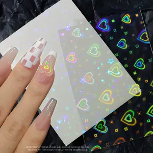 Hot Selling Valentijnsdag Nail Art Sticker Sexy Meisjes Rode Lippen Hart Nagels Decals Decoraties Voor Valentijnsdag