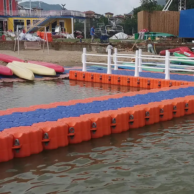 Modular HDPE Plastic Cube 500* 500*400Mm Floating Dock Pontoon Inflatable Amusement Platform Jet Ski Dock