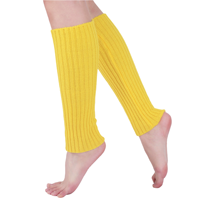 Chaussettes sans pied en tricot fluorescent pour femmes des années 80, chaussettes côtelées, bas, accessoires d'Halloween
