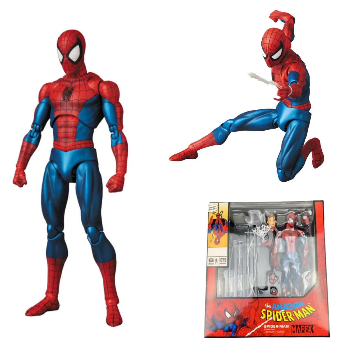 Alta calidad Marvels derivados Resina Artesanía niños juguetes pasatiempos PVC Figuras DE ACCIÓN Spiderman MAFEX 075