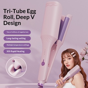 เครื่องม้วนผมรูปตัว W ขนาด 32 มม. สำหรับม้วน<span class=keywords><strong>ผม</strong></span>เป็นลอนใหญ่ พร้อมระบบประจุลบ สร้างลอนคลื่นน้ำ แบบม้วนไข่ ใช้ไฟฟ้า สำหรับจัดแต่งทรง<span class=keywords><strong>ผม</strong></span>ในบ้าน - Product Image 5