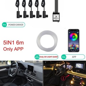 Fil néon LED RGB 6M pour l'ambiance intérieure de la <span class=keywords><strong>voiture</strong></span> <span class=keywords><strong>avec</strong></span> contrôle par application téléphonique, lampe LED ambiante à installer à l'intérieur de la <span class=keywords><strong>voiture</strong></span>, puissance 5W, état neuf - Product Image 3