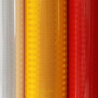 LU 1,22 m Autoadhesivo Peine de miel Película reflectante Plotter de corte Material reflectante microprismático para señal de tráfico