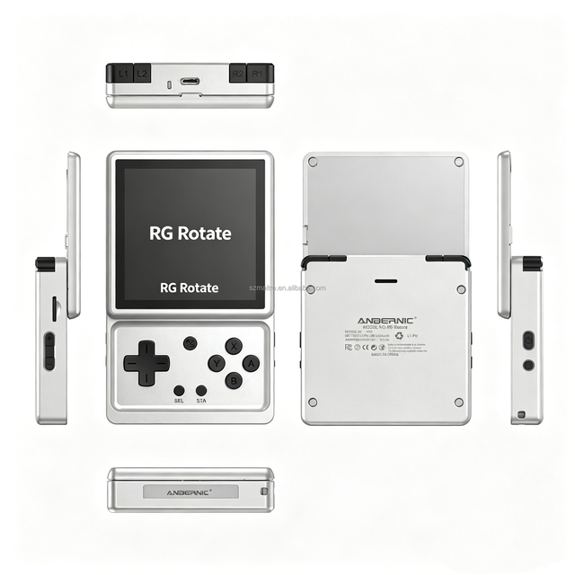 ANBERNIC RG Rotate Retro Handheld Game Player 3.5 Inch Touch Screen 128GB Portable Android Handheld Gaming Console for PS2