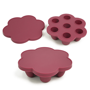 Silicone bé thực phẩm lưu trữ container rò rỉ-proof thực phẩm lưu trữ Snack hộp <span class=keywords><strong>7</strong></span> chia Ice <span class=keywords><strong>Cube</strong></span> khay với nắp tủ đông trái cây - Product Image 1