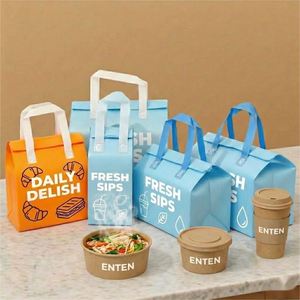 Sac Isotherme de Gros pour Plats à Emporter – Garde au Froid, Logo Personnalisé, Écologique, Sac Glacière Souple, Sacs Isothermes Non-Tissés Colorés - Product Image 1