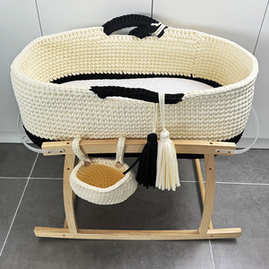 Cesta de algodón con cuerda <span class=keywords><strong>para</strong></span> cambiar pañales, regalo personalizado <span class=keywords><strong>para</strong></span> recién <span class=keywords><strong>nacido</strong></span> - Product Image 3