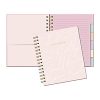Carnet de réunion personnalisé avec logo, couverture rigide spirale, ligné, avec onglets – Cadeau de bureau pour collègue, patron, papeterie