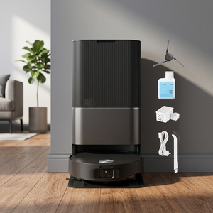 Robot Aspirador con Base de Carga y Accesorios, Ligero, Eléctrico, Alimentado por CC, Diseño Negro, Garantía de 3 Años - Product Image 2