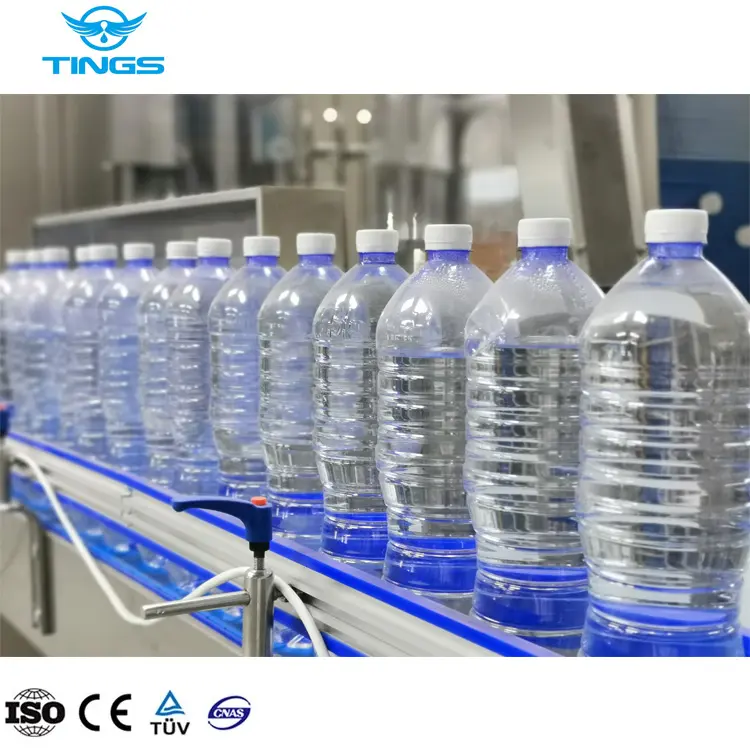 Jiangmen Tings new 3-in-1 linear mineral water full-automatic bottle filling equipment bottle water filling machine