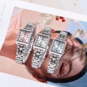 Reloj de Pulsera FIDI de Moda para Mujer, Cuadrado, con Esfera de Números Romanos, de Acero Inoxidable, Resistente al Agua, Casual, de Cuarzo, para Uso Diario - Product Image 5