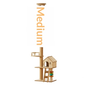 Floor to Ceiling Cat Tree House Wooden Cat Tree Tall Climbing <b>Frame</b> Scratching Post <b>Large</b> Cat Tree - Product Image 6