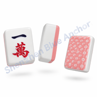 Ensemble de Mahjong américain de luxe en coquille avec des tuiles à motifs floraux et de dragons pour les soirées de jeux détente