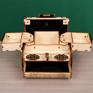 Đồ Trang Sức Cổ Hộp 3D Câu Đố Bằng Gỗ Hoàn Chỉnh Lắp Ráp Dành Cho Người Lớn Giáo Dục Phim Hoạt Hình Đồ Chơi Món Quà Thủ Công Tự Làm Sáng Tạo Âm Nhạc - Product Image 5