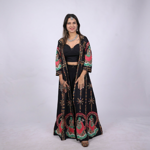 Women <b>African</b> Beaded Long <b>Dress</b> Dashiki Ethnic Long Sleeve Solid Pattern Casual Festival Wear - Product Image 1