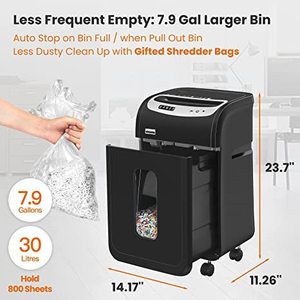 Trituradora Eléctrica de Oficina Weichuang, 20 Hojas, Corte Cruzado, Cortadora de Papel de Uso Comercial, Capacidad de 31L - Product Image 2