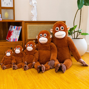 Peluche di <span class=keywords><strong>Gorilla</strong></span> Morbido Personalizzato, Giocattolo Simulato di Scimmia a Coda Lunga, Cuscino in Peluche, Regalo per Bambini - Product Image 1