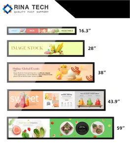 Pantalla LCD de señalización digital publicitaria para estanterías OEM de 65 pulgadas, monitor de barra para exhibición de precios de productos en tiendas minoristas, de Rina Tech - Product Image 5